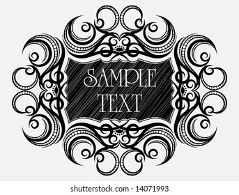 Abstract text frame.