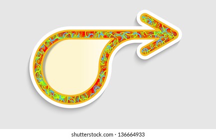 abstract text frame with arrow