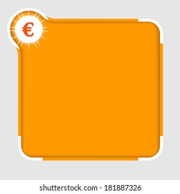 abstract text frame for text with euro sign