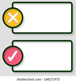 abstract text frame with marks