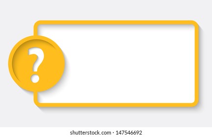 abstract text frame with question mark