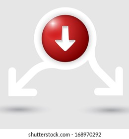 abstract text frame with two arrows and pointer