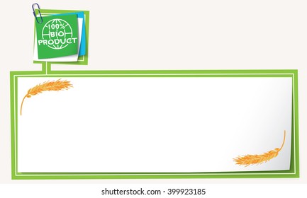 Abstract text frame for your text and bio icon