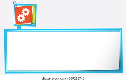 Abstract text frame for your text and cogwheels