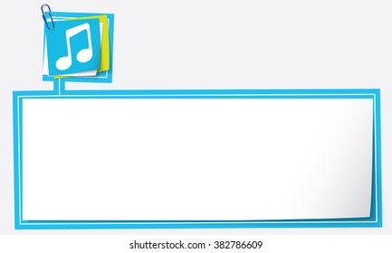 Abstract text frame for your text and music symbol