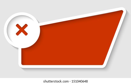 abstract text frames and ban mark