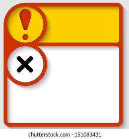 abstract text frames with marks