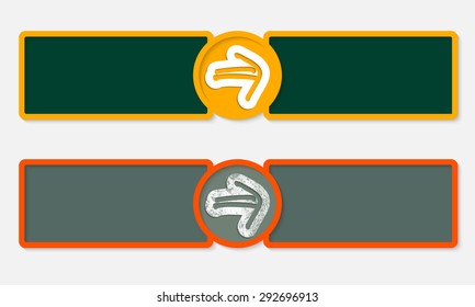 Abstract text frames for your text and arrow