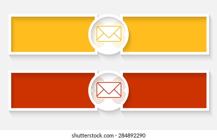 Abstract text frames for your text and envelope