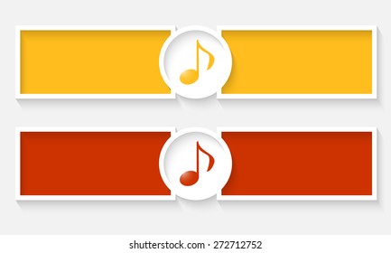 Abstract text frames for your text and music symbol