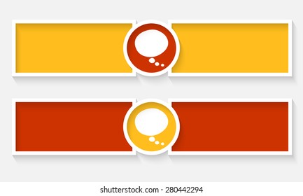 Abstract text frames for your text and speech bubble