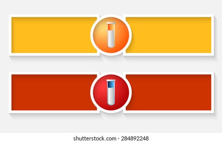 Abstract text frames for your text and test tube