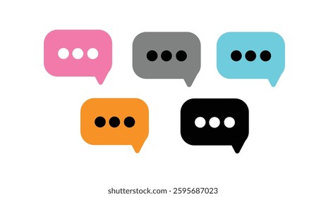 Abstract Text message icon . chat  icon on white background.