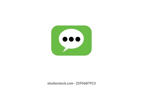Abstract Text message icon. Chat icon on white background.
