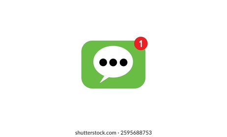 Abstract Text message icon. Chat icon on white background.