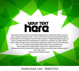 Abstract text template with text