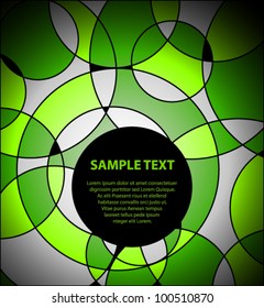 Abstract text template made from green squares