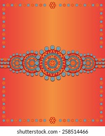 Abstract text template with mandala elements design vector