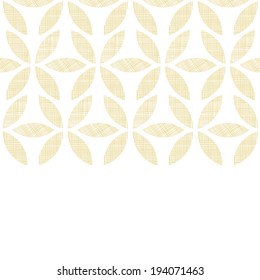 Abstract textile beige leaves horizontal seamless pattern background