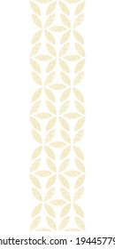 Abstract textile beige leaves vertical seamless pattern background
