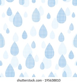 Abstract textile blue rain drops seamless pattern background