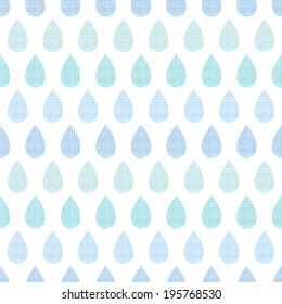 Abstract textile blue rain drops stripes seamless pattern background