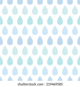 Abstract textile blue rain drops stripes seamless pattern background