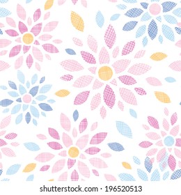 Abstract textile colorful flowers seamless pattern background