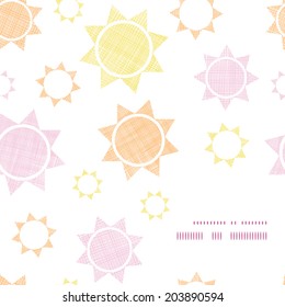 Abstract textile colroful suns geometric frame corner pattern background