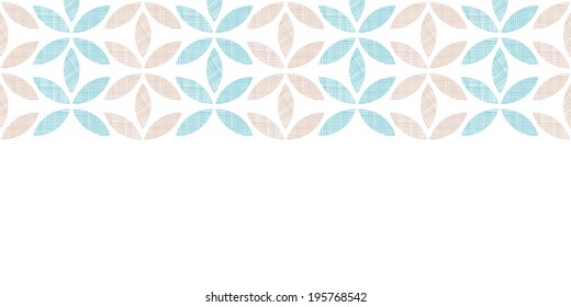 Abstract textile leaves stripes horizontal seamless pattern background