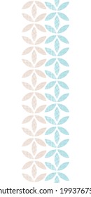 Abstract textile leaves stripes vertical seamless pattern background