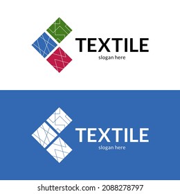Abstract textile logo. Vector illustration.