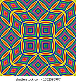 Abstract textile pattern. Rainbow colors. Background. Wallpaper. Curtains.