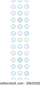 Abstract Textile Snowflakes Dots Vertical Seamless Pattern Background