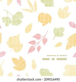 Abstract textile texture fall leaves frame corner pattern background