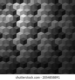 Abstract texture from 3d cubes, background from geometric dark shapes, vector illustration 10eps