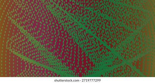 Arte de textura Abstractas con puntos verdes y rojos densos con líneas que se cruzan, creando un fondo visual dinámico y colorido