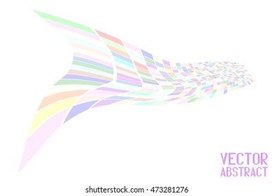 Abstract Texture Artwork with Colorful Segments. Rainbow Poster Print Pattern. Vector Illustration