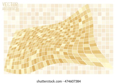 Abstract Texture Artwork with Colorful Segments. Golden Poster Print Pattern. Vector Illustration
