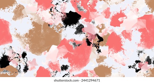 Abstract texture background. Artistic artwork with seamless patterns in pink color. Vector illustration