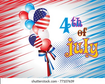 abstract texture background with balloons in us flag color