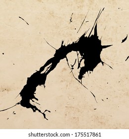 Fondo de textura abstracta, bandeja de pintura negra, ilustración vectorial 