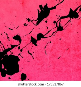 Abstract Texture Background, Black Paint Splatter, vector illustration 