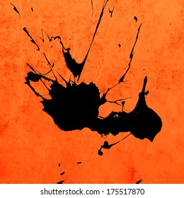 Abstract Texture Background, Black Paint Splatter, vector illustration 