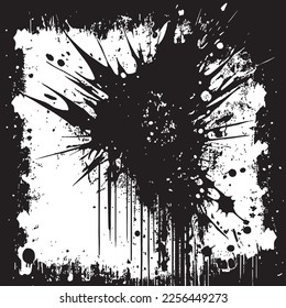 Abstract texture background black white grunge - Vector illustration