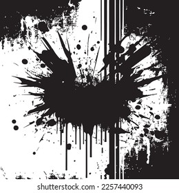 Abstract texture background black white grunge - Vector illustration