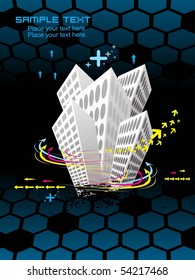 fundo de textura abstrata com construção, ponta de seta