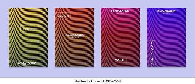 Abstract texture, background color gradient pattern. Geometric wave lines set vector, cool simple modern trends, minimal geometric background pattern design