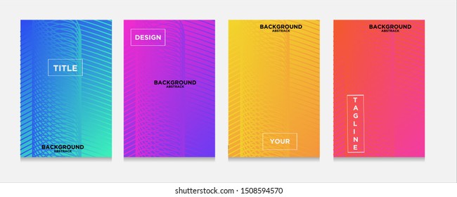 Abstract texture, background color gradient pattern. Geometric wave lines set vector, cool simple modern trends, minimal geometric background pattern design