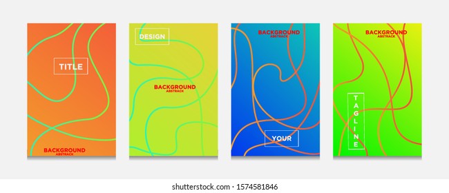 Abstract texture, background color gradient pattern. Geometric wave lines set vector, cool simple  trends, minimal geometric background pattern design